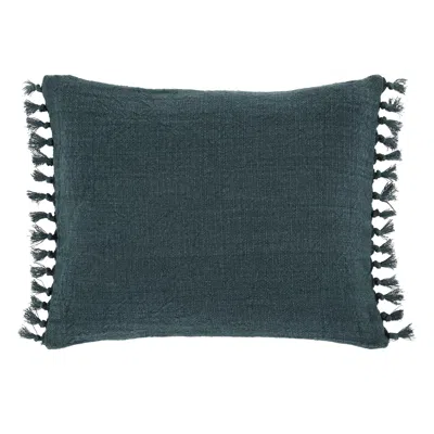 Annie Selke Evelyn Linen Everglade Decorative Pillow Cover - 16" Lumbar