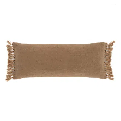 Annie Selke Evelyn Linen Parchment Decorative Pillow Cover - 16" X 40" In Sand