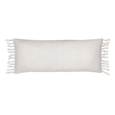 Annie Selke Evelyn Linen Plaster Decorative Pillow Cover - 16" X 40" In Gray
