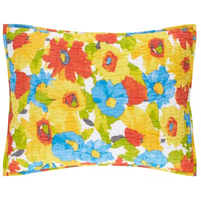 Annie Selke Floral Explosion Multi Quilted Sham - Standard