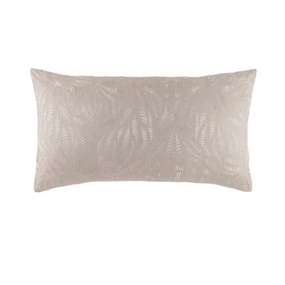 Annie Selke Fossil Embroidered Slipper Pink Decorative Pillow Cover - 22" Lumbar In Brown