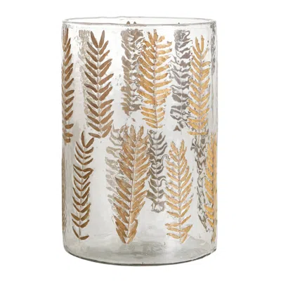 Annie Selke Gold Leaf Cylinder - Large