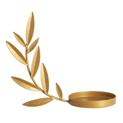 Annie Selke Gold Leaf Pillar Candle Holder/set Of 4