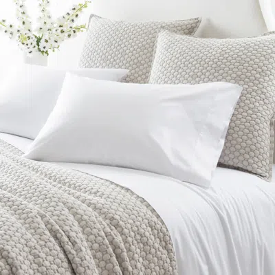 Annie Selke Grace Percale White Fitted Sheet - California King