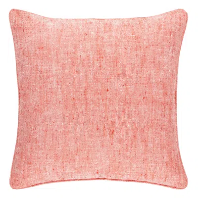 Annie Selke Greylock Tangerine Indoor/outdoor Decorative Pillow Cover - 22" Square In Orange