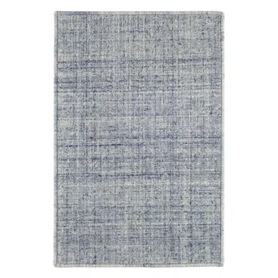 Annie Selke Harris Blue/ivory Hand Micro Hooked Wool Custom Rug