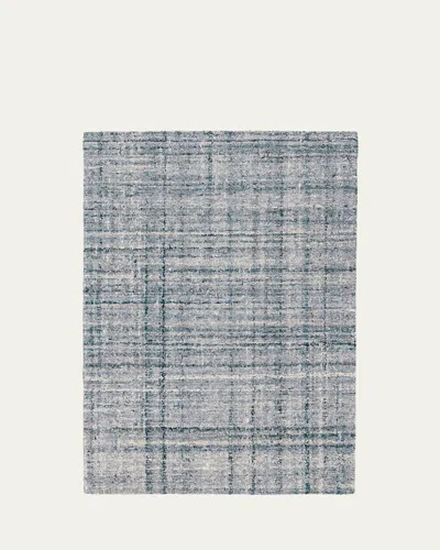 Annie Selke Harris Blue/ivory Micro-hooked Rug, 9' X 12'