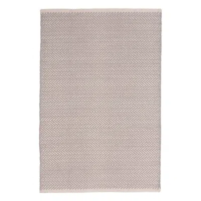 Annie Selke Herringbone Dove Grey Handwoven Cotton Rug - 8x10 In Gray