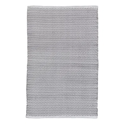Annie Selke Herringbone Shale/white Handwoven Indoor/outdoor Rug - 6x9