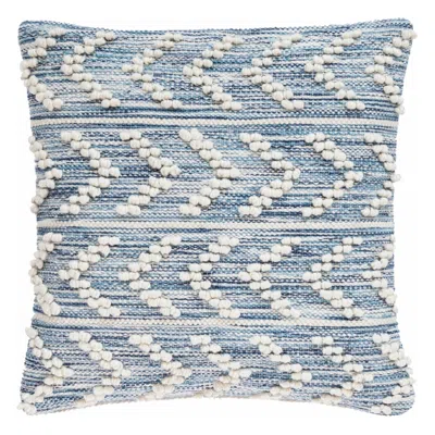 Annie Selke Hobnail Herringbone Blue Indoor/outdoor Decorative Pillow Cover - 22" Square