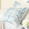 Annie Selke Ines Linen Euro Sham In Blue