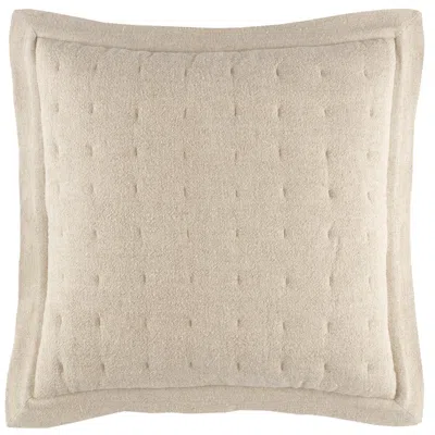 Annie Selke Jonah Linen Natural Quilted Sham - Euro In Brown