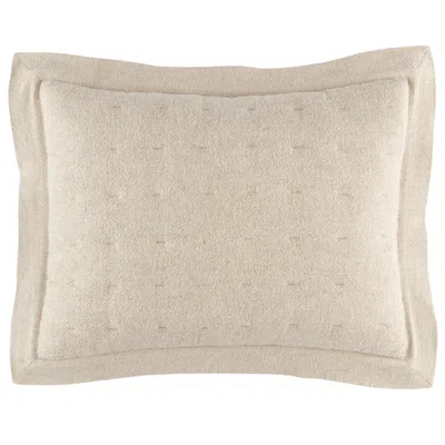 Annie Selke Jonah Linen Natural Quilted Sham - Standard In Brown