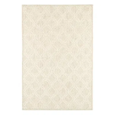 Annie Selke Jude Platinum Woven Wool Custom Rug In Silver