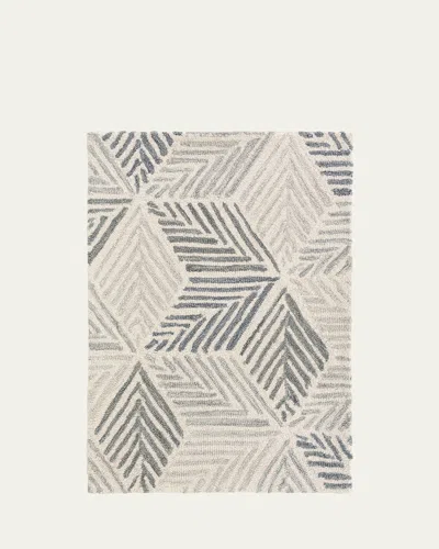 Annie Selke Karari Blue Hand-hooked Rug, 6' X 9'