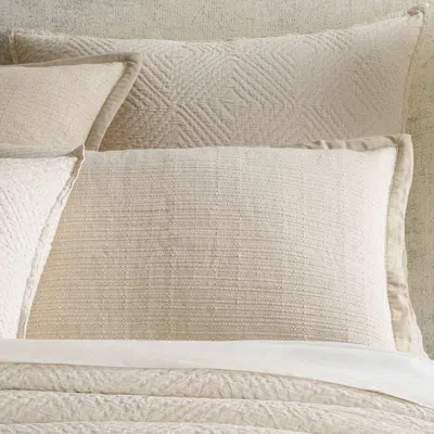 Annie Selke Kerala Ivory Matelasse Sham - Standard In White