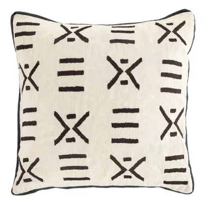 Annie Selke Kitale Embroidered Decorative Pillow Cover - 22" Square