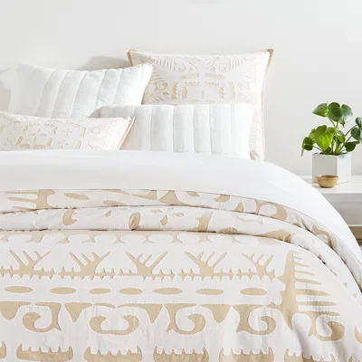 Annie Selke Knight Wood Cutwork Coverlet, Twin In Neutral