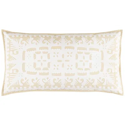 Annie Selke Knight Wood Cutwork Natural Sham - King In Brown