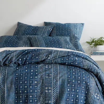 Annie Selke Kodi Batik Indigo Duvet Cover - Twin/twin Xlarge In Purple