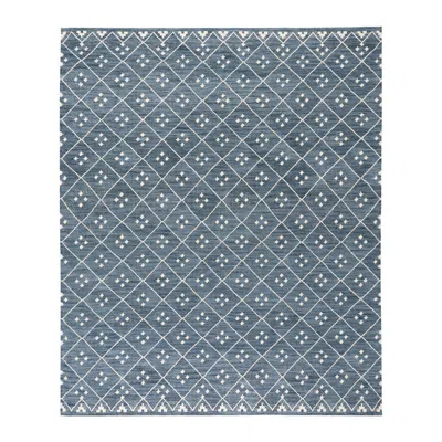 Annie Selke Kota Indigo Handwoven Wool Rug - 8x10 In Purple