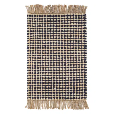 Annie Selke Kuba Black Handwoven Jute Rug - Runner-2.5x8 In Brown