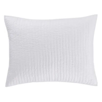 Annie Selke Lana Voile White Quilted Sham - Standard