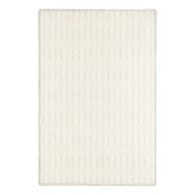 Annie Selke Lane Ivory Woven Wool Custom Rug In White