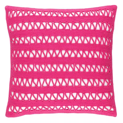 Annie Selke Lanyard Fuchsia Indoor/outdoor Decorative Pillow Cover - 22" Square In Pink