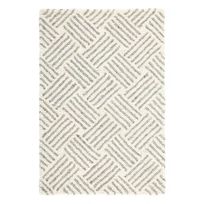 Annie Selke Layers Grey Hand Hooked Wool Rug - 5x8 In Gray