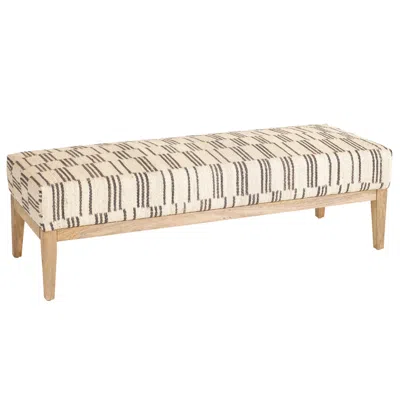 Annie Selke Leni Oatmeal Freida Rug Bench In Brown