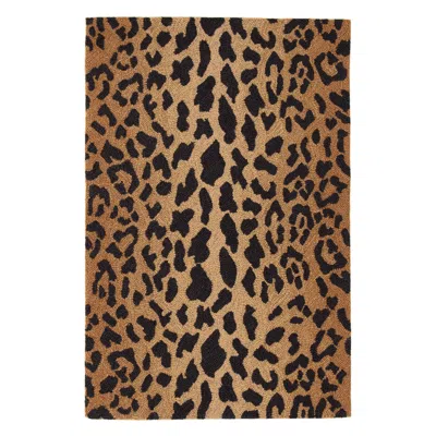 Annie Selke Leopard Hand Micro Hooked Wool Rug - 5x8 In Brown