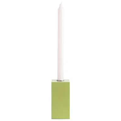 Annie Selke Lime Wooden Candle Holder - Large