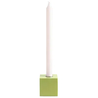 Annie Selke Lime Wooden Candle Holder - Small