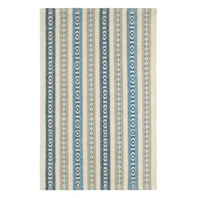 Annie Selke Long Slade Indigo Handwoven Cotton Rug - 5x8 In Purple