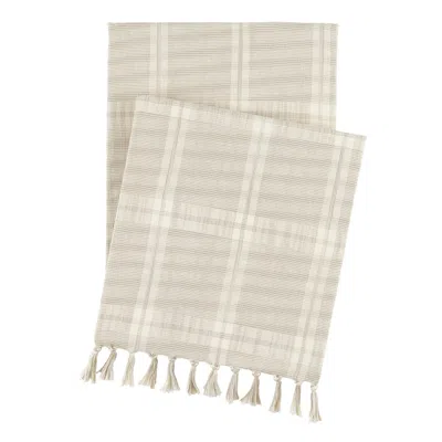 Annie Selke Lorfield Plaster Throw In Gray