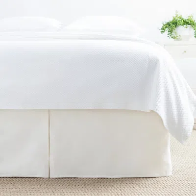 Annie Selke Lush Linen Ivory Bed Skirt - Full/queen In White