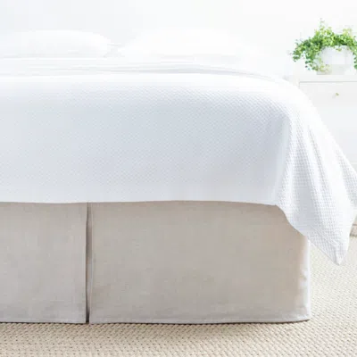 Annie Selke Lush Linen Natural Bed Skirt - Twin In Multi