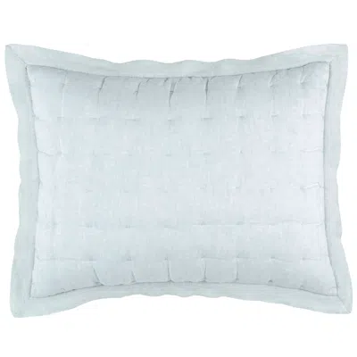 Annie Selke Lush Linen Sky Puff Sham - Standard In Blue