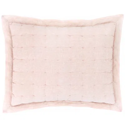 Annie Selke Lush Linen Slipper Pink Puff Sham - Standard