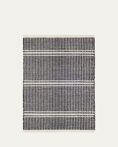 Annie Selke Malta Black/ivory Handwoven Rug, 8' X 10'