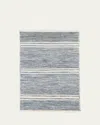 Annie Selke Malta Blue Handwoven Rug, 9' X 12' In Blue