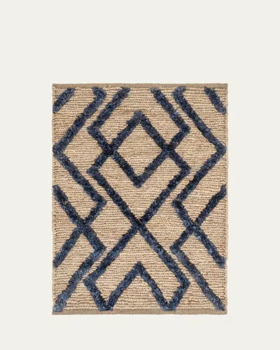 Annie Selke Marco Navy Jute Soumak Handwoven Rug, 3' X 5'