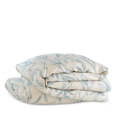 Annie Selke Margot Botanical Linen Blend Duvet Cover, King In Pewter Blue