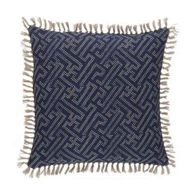 Annie Selke Marianna Linen Greek Key/chevron Decorative Pillow Cover - 22" Lumbar