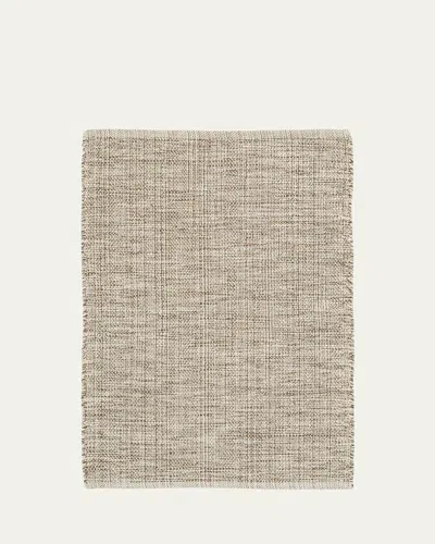 Annie Selke Marled Brown Handwoven Cotton Rug, 3' X 12'