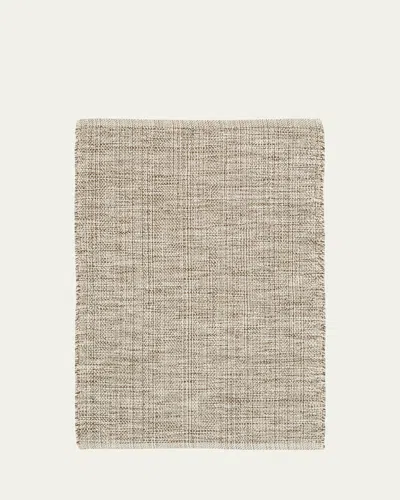Annie Selke Marled Brown Handwoven Cotton Rug, 5' X 8'