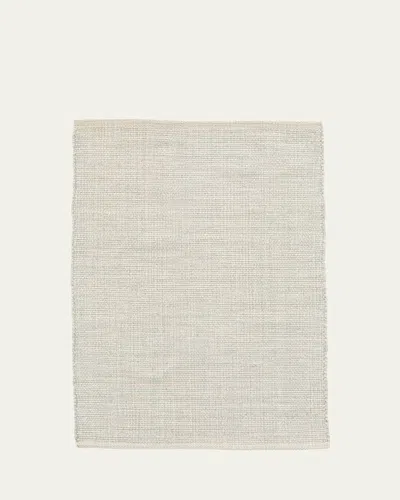 Annie Selke Marled Light Blue Handwoven Cotton Rug, 3' X 12'