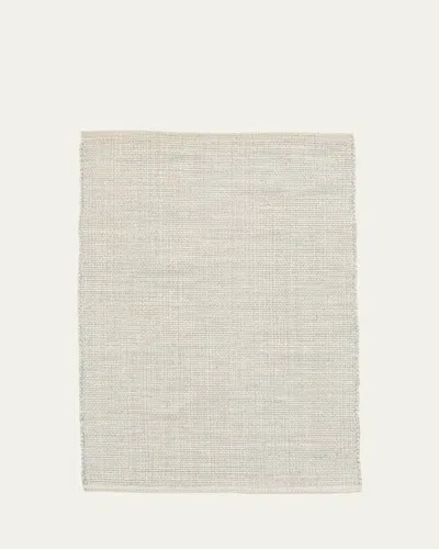 Annie Selke Marled Light Blue Handwoven Cotton Rug, 4' X 6'