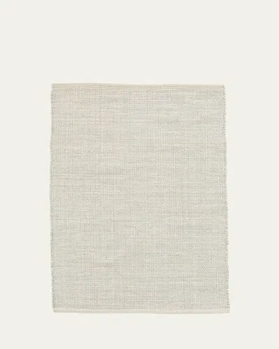 Annie Selke Marled Light Blue Handwoven Cotton Rug, 5' X 8'
